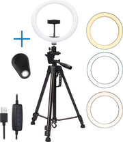 IMPAQT LED Ring Lamp dimbaar MET 3 LICHTKLEUREN incl bluetooth shutter