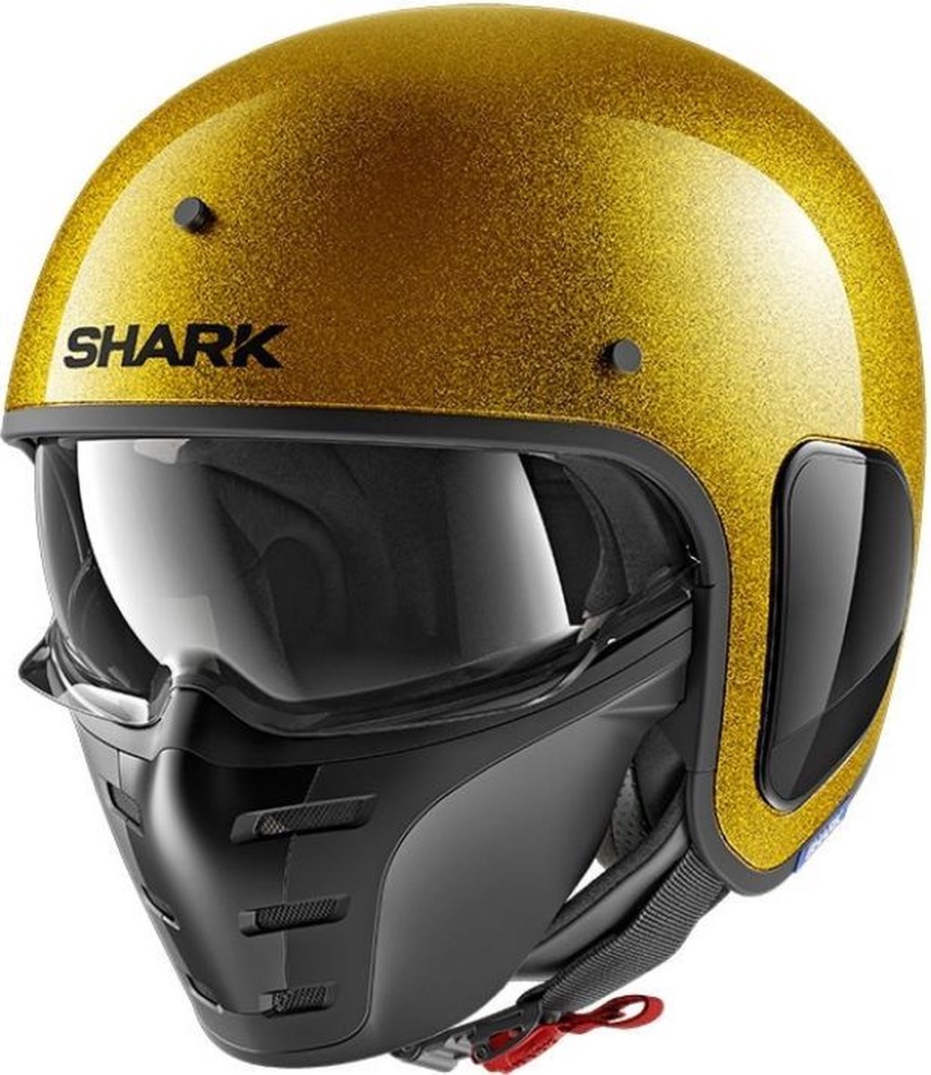 Shark S-Drak Blank Glitter Goud  Jethelm - Motorhelm - Maat XL