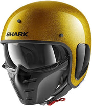 Shark S-Drak Blank Glitter Goud  Jethelm - Motorhelm - Maat XL