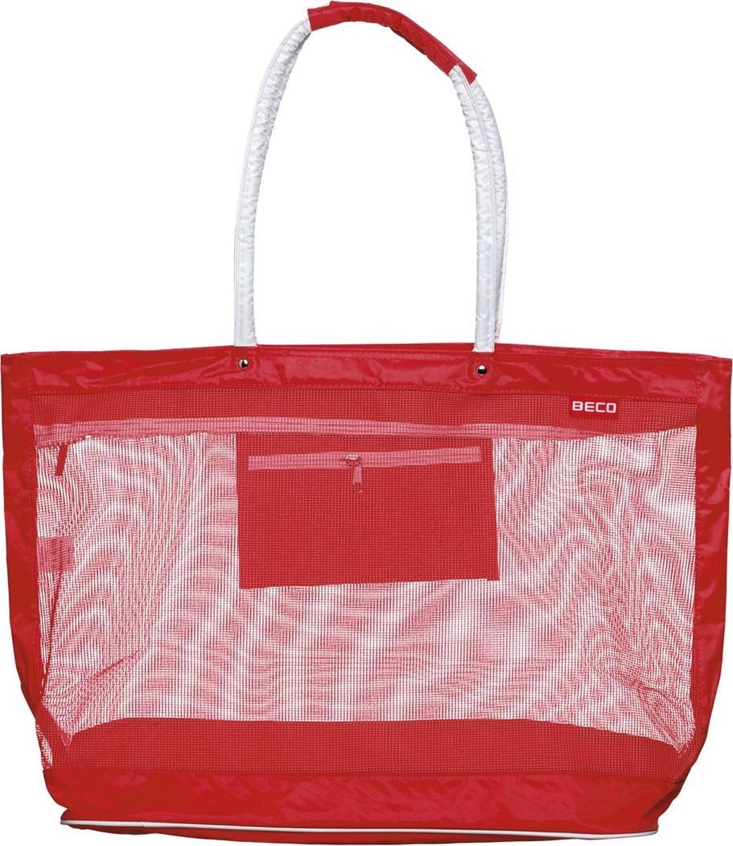 BECO mesh strandtas/zwemtas - rood