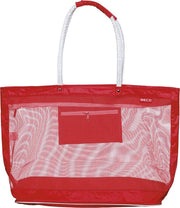 BECO mesh strandtas/zwemtas - rood