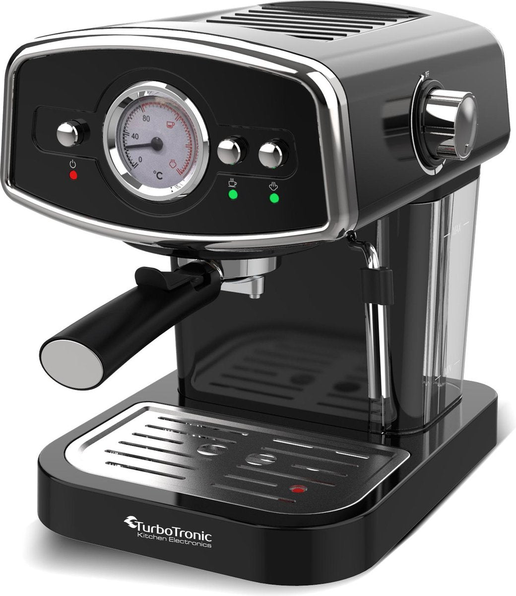 TurboTronic CM22 Espresso Machine Pistonmachine 19 Bar pomp - Zwart