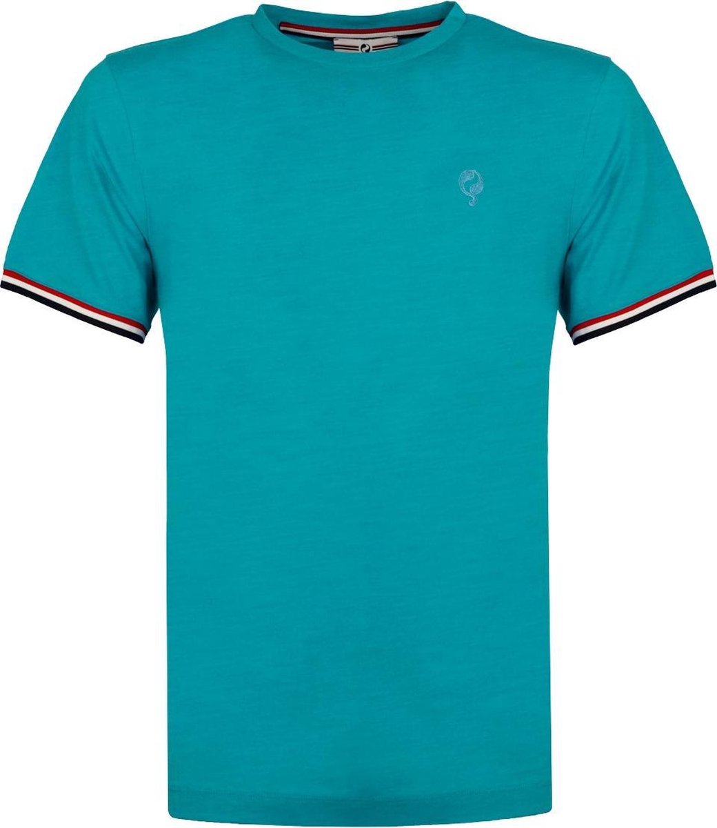 Heren T-shirt Katwijk - Aqua Blauw
