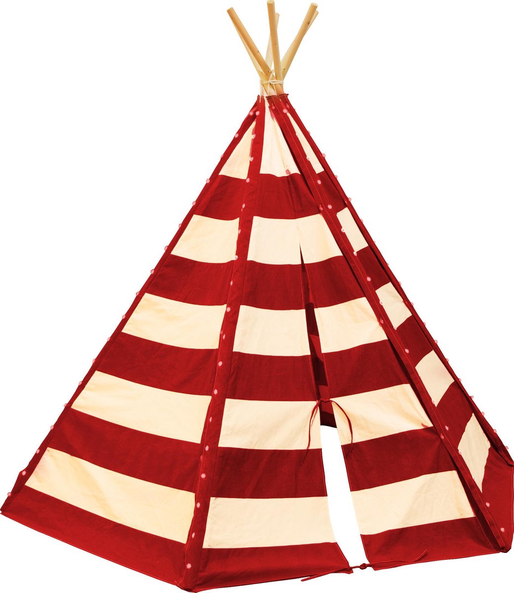 Sunny Tipi speeltent Lumo met LED rood en wit - Tipi Tent kinderen - 185 x 158 x 184 cm