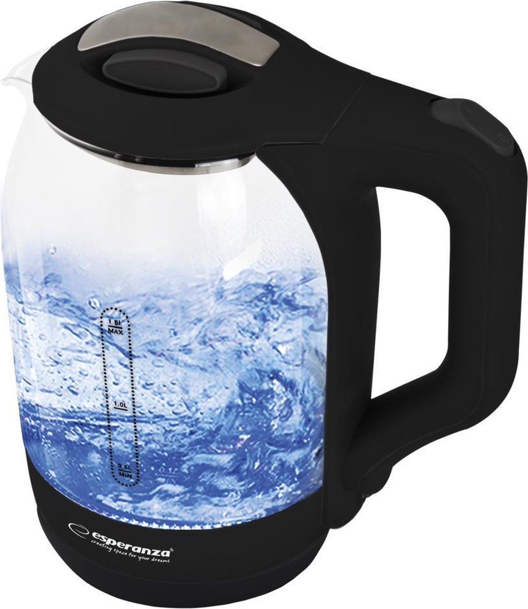 Esperanza Yukon | Glazen Waterkoker | Blauw LED-Verlichting | 1