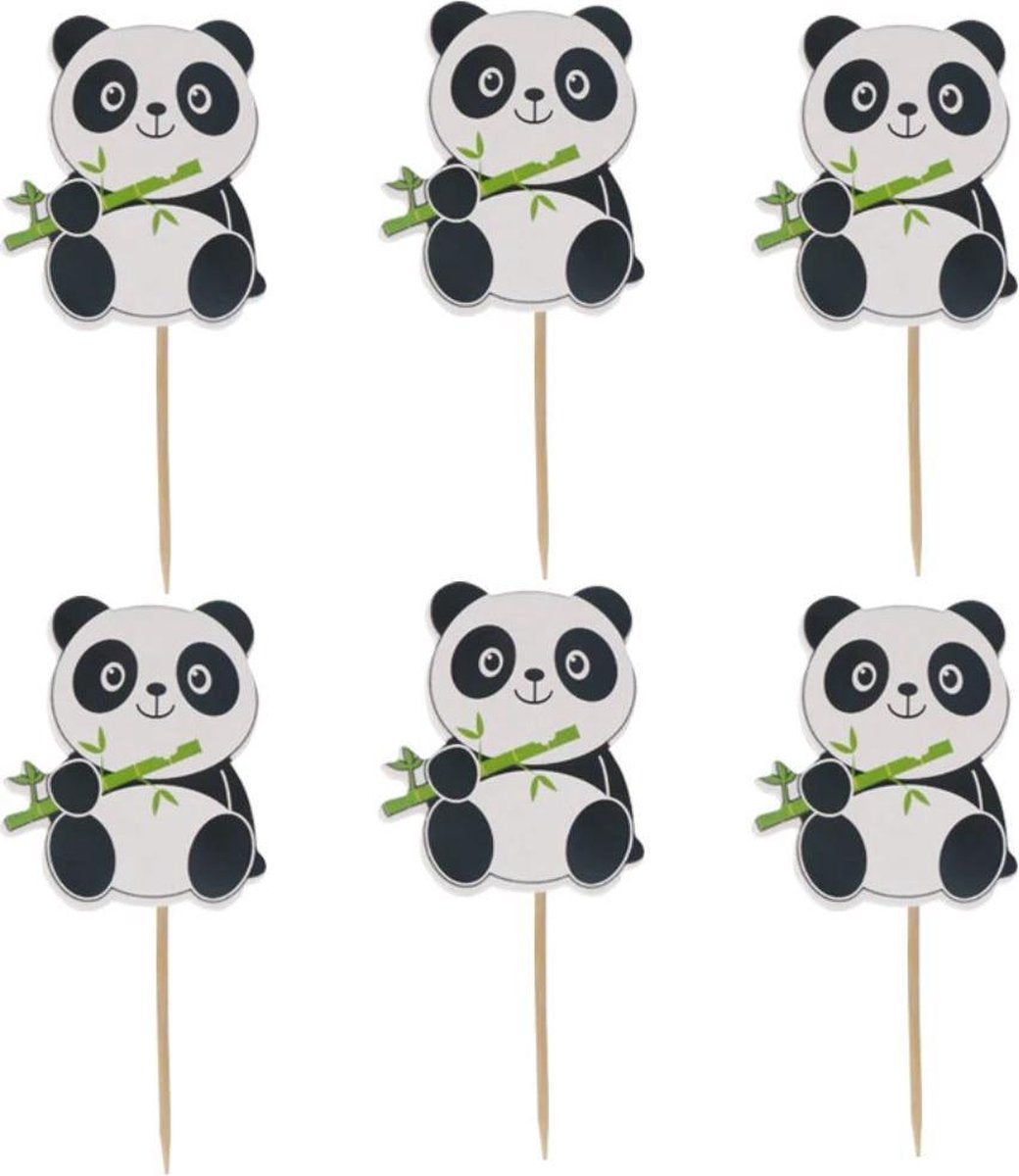 24 stuks cupcake toppers panda