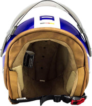 SOXON SP-326 PLUS Blauw  jethelm XS 53-54cm hoofdomtrek