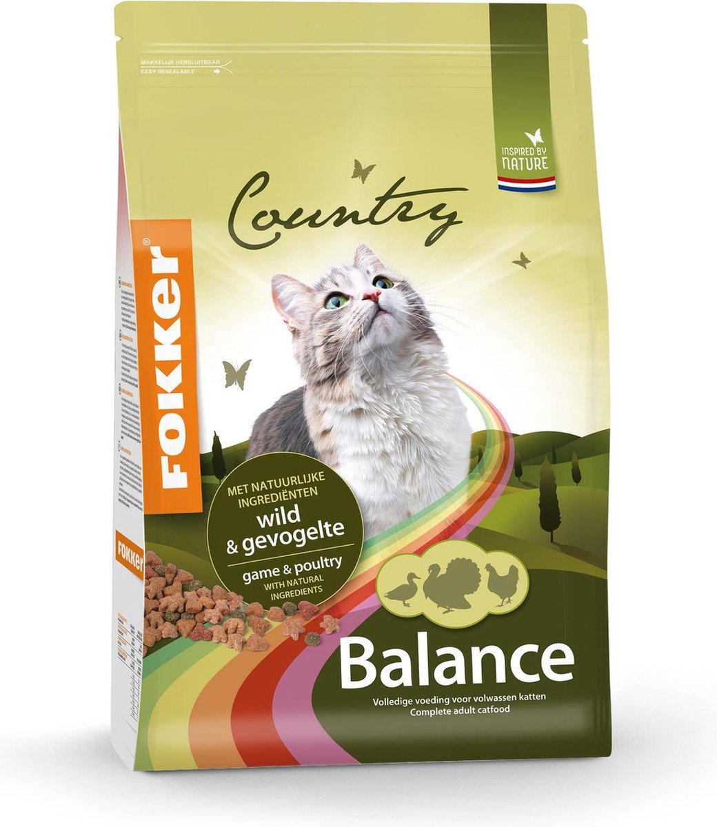 Fokker kat country balance wild/gevogelte kattenvoer 2
