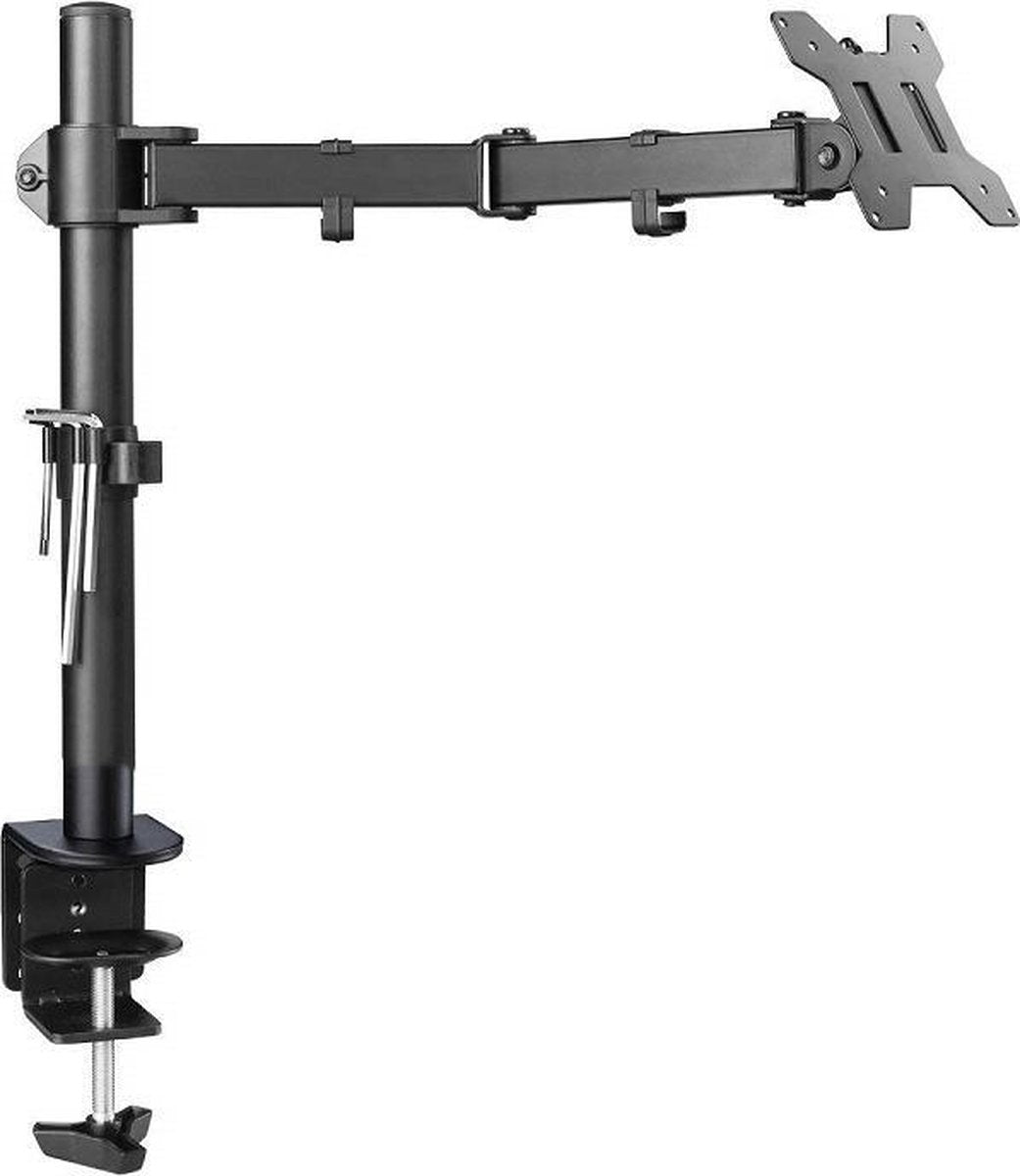 Douxe DXM1 - Enkele Monitor arm - Monitor Beugel voor 13-27 Inch - draai- en kantelbare en zwenkbaar - zwart