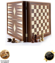 Classic Style 2-in-1 combo Schaken Backgammon 41x41 cm Top Kwaliteit Klasse en Geweldig