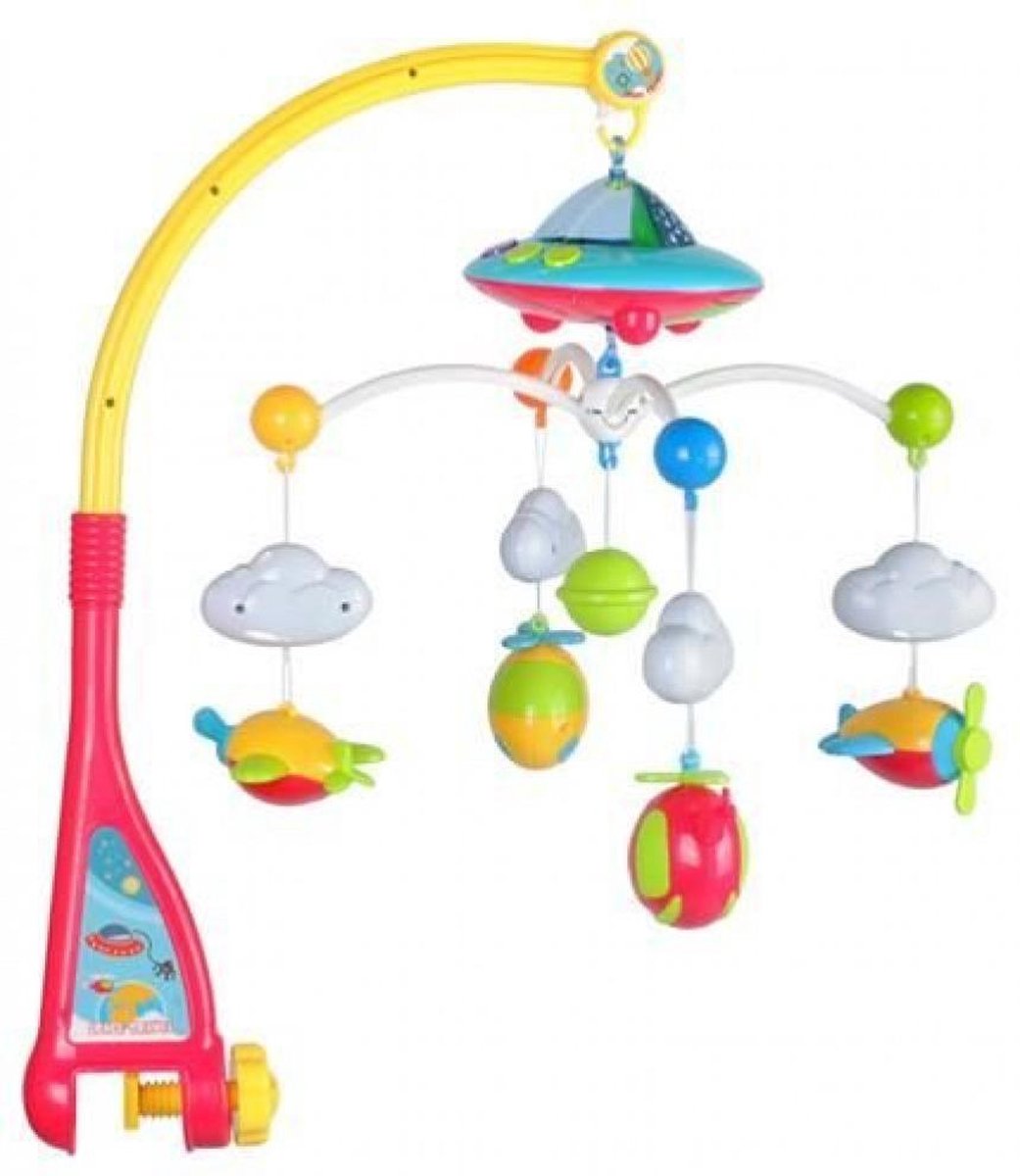 Babywiegcarrousel met projector - muziekdoos + rem