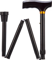 Opvouwbare wandelstok - zwart 74 - 84 cm