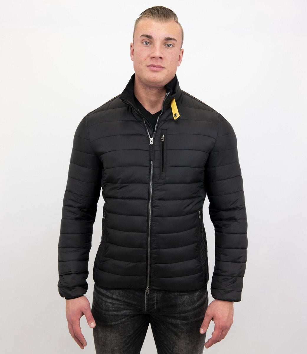 Enos Korte Heren Jas - Slim Fit- Zwart - L