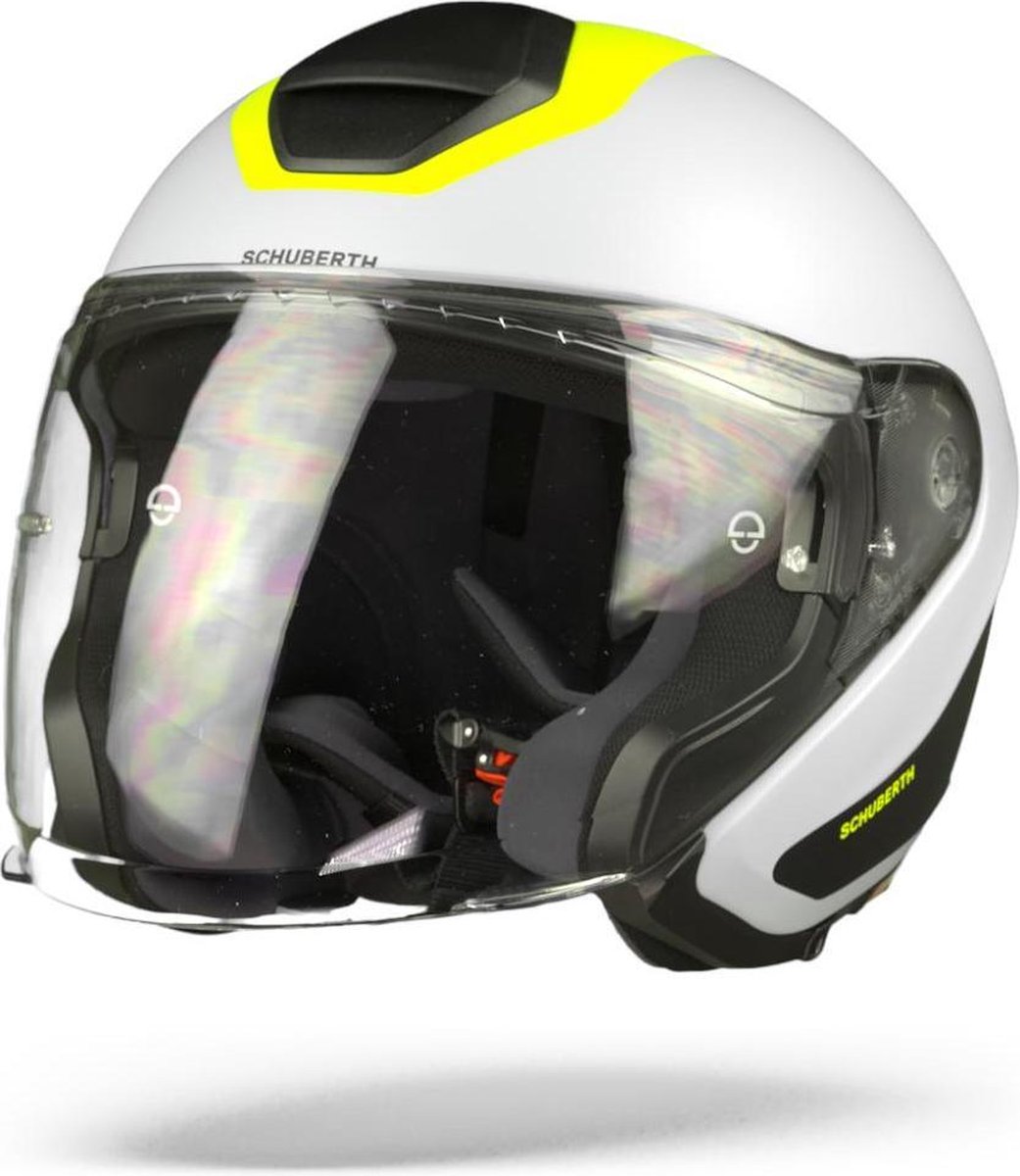 Schuberth M1 Pro Triple Geel Jethelm - Motorhelm - Maat S