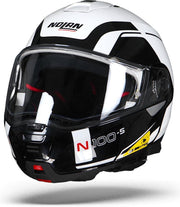 Nolan N100-5 Consistency Metal Wit N-Com 019 Systeemhelm - Motorhelm - Maat L