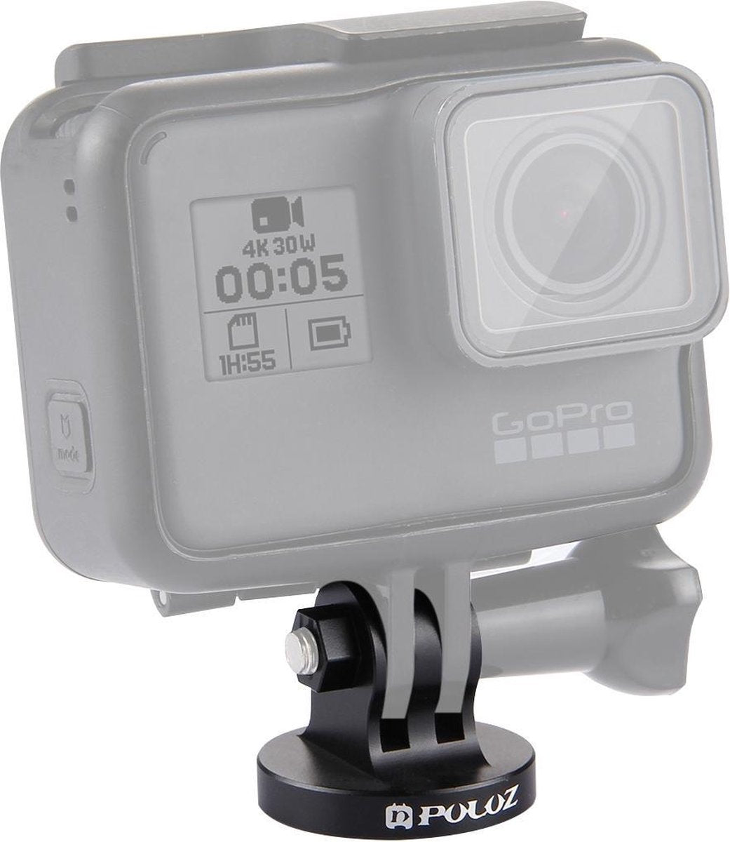 Tripod Mount / Adapter Bevestiging voor GoPro Hero 8 /7  6 / 5 / 4 / 3+ / 3 / 2 / 1 en Andere Actiecamera's | Zwart / Black
