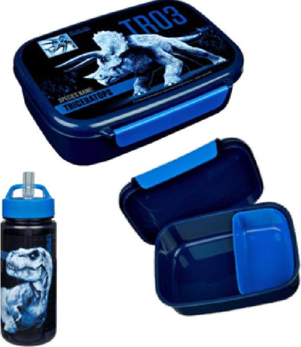 Broodtrommel / brooddoos + Drinkfles - Jurassic World - Lunch set