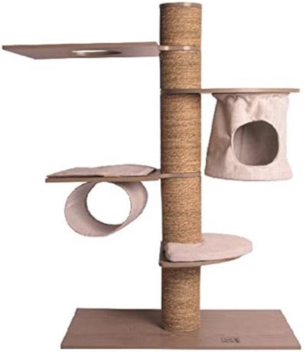 M-pets Krabpaal Leonardo Cat Tree 68x40x127 Cm Sisal Bruin