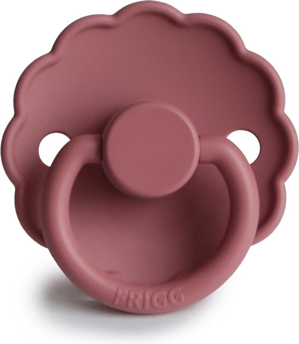 FRIGG Fopspeen Daisy maat 1 - 0-6 maanden - Dusty Rose - Natuurrubber