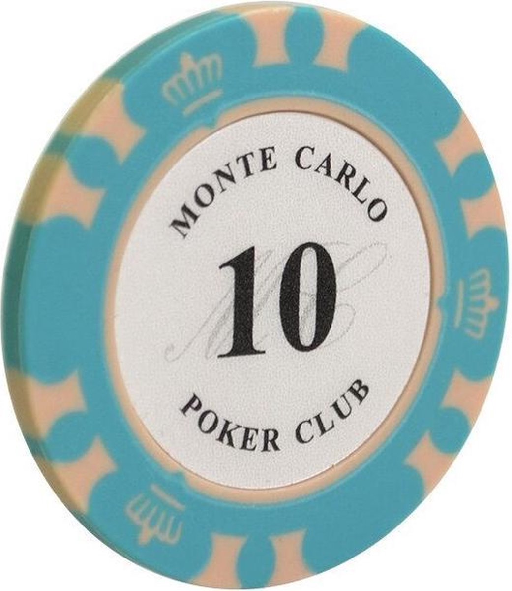 5 stuk Professionele Upscale Klei Casino Texas Poker Chips 14G waarde 10