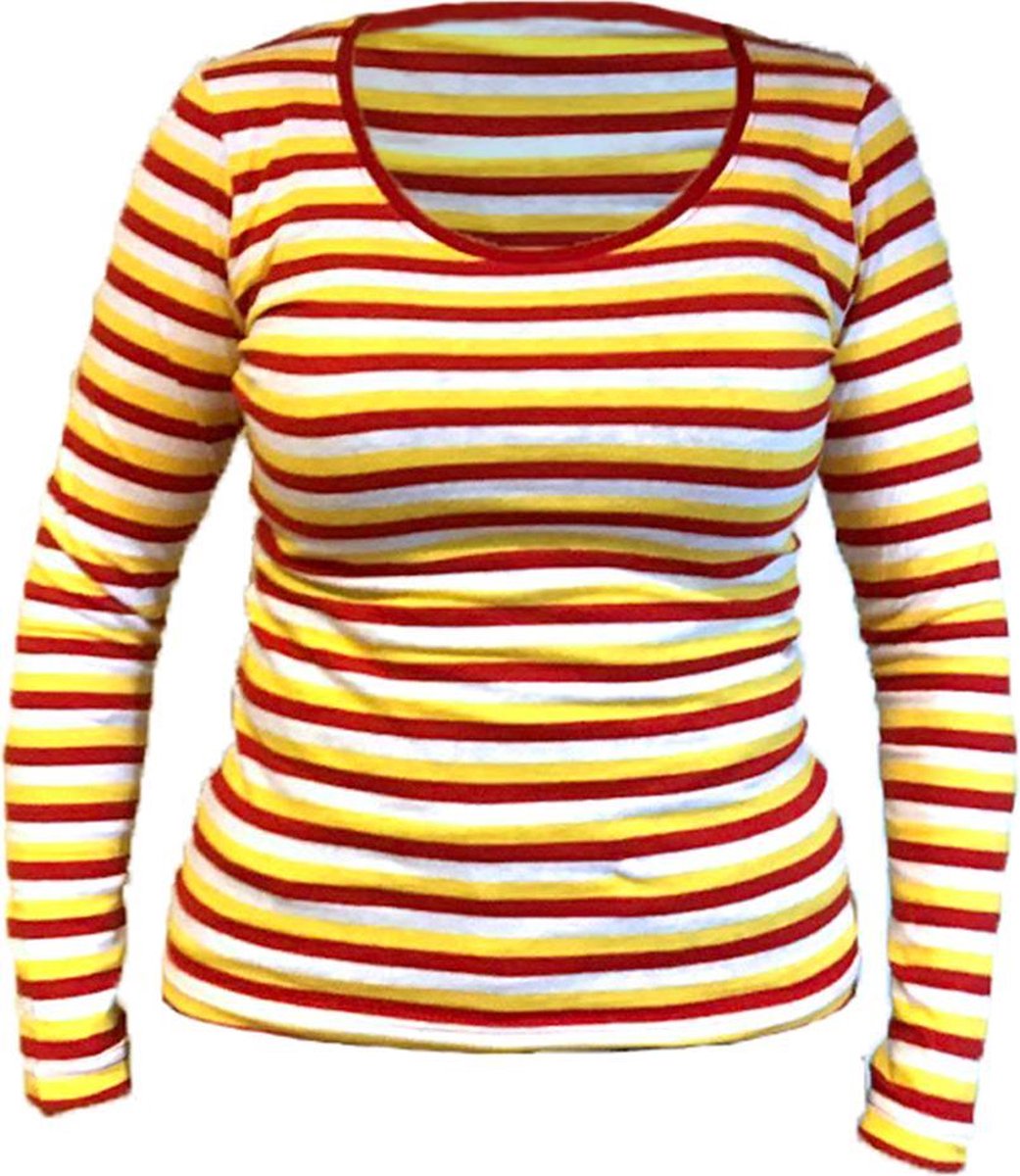 Oeteldonk dorustrui dames | rood - wit - geel | Maat L