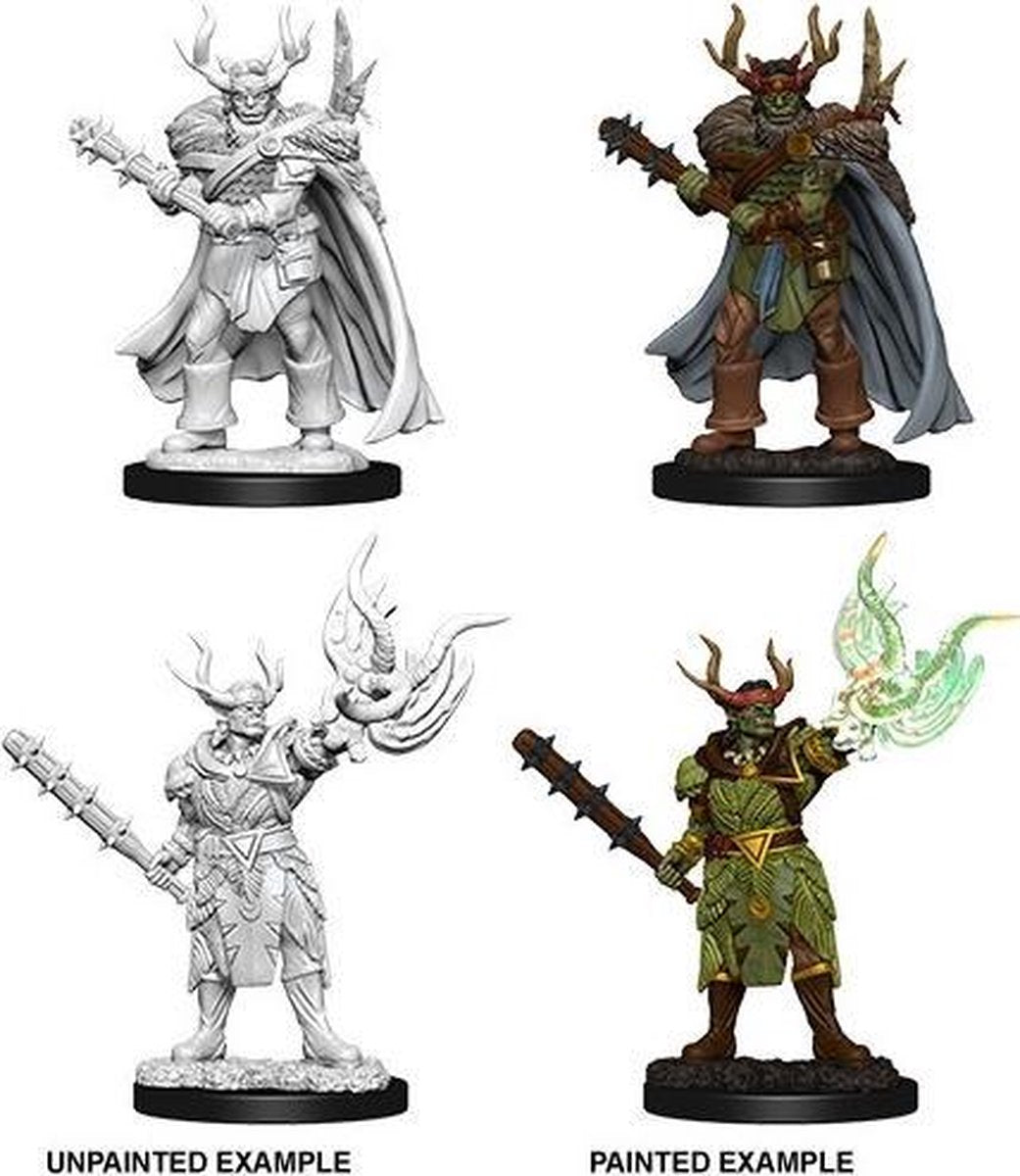Pathfinder Miniatures - Half-Orc Male Druid - Miniatuur - Ongeverfd