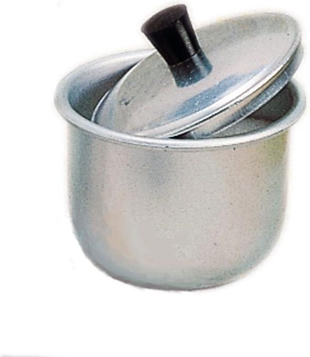 Glückskäfer Suikerpotje Met Deksel Zilver Aluminium 6 X 7 Cm
