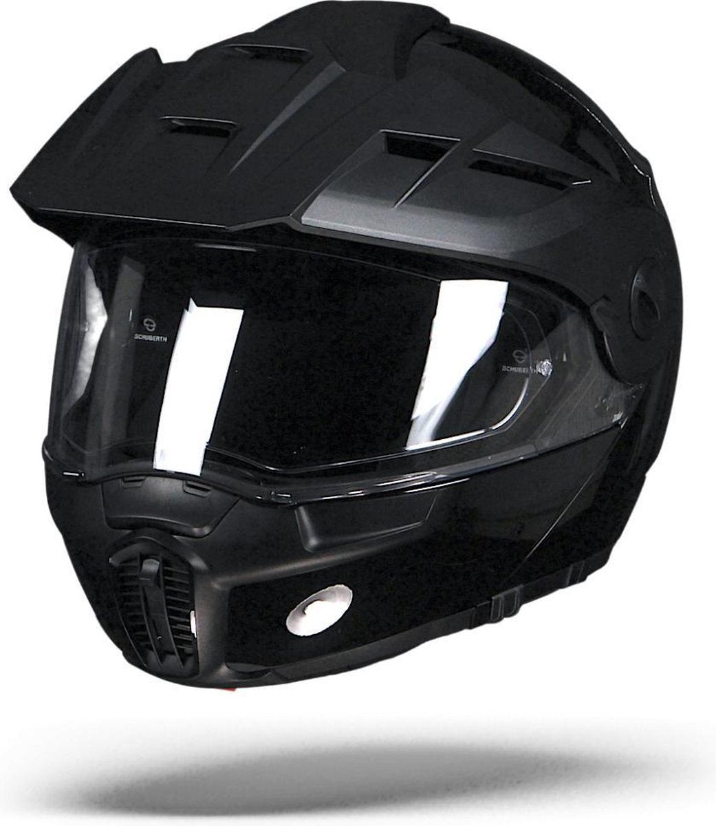 Schuberth E1 Glossy Zwart Systeemhelm - Motorhelm - Maat S