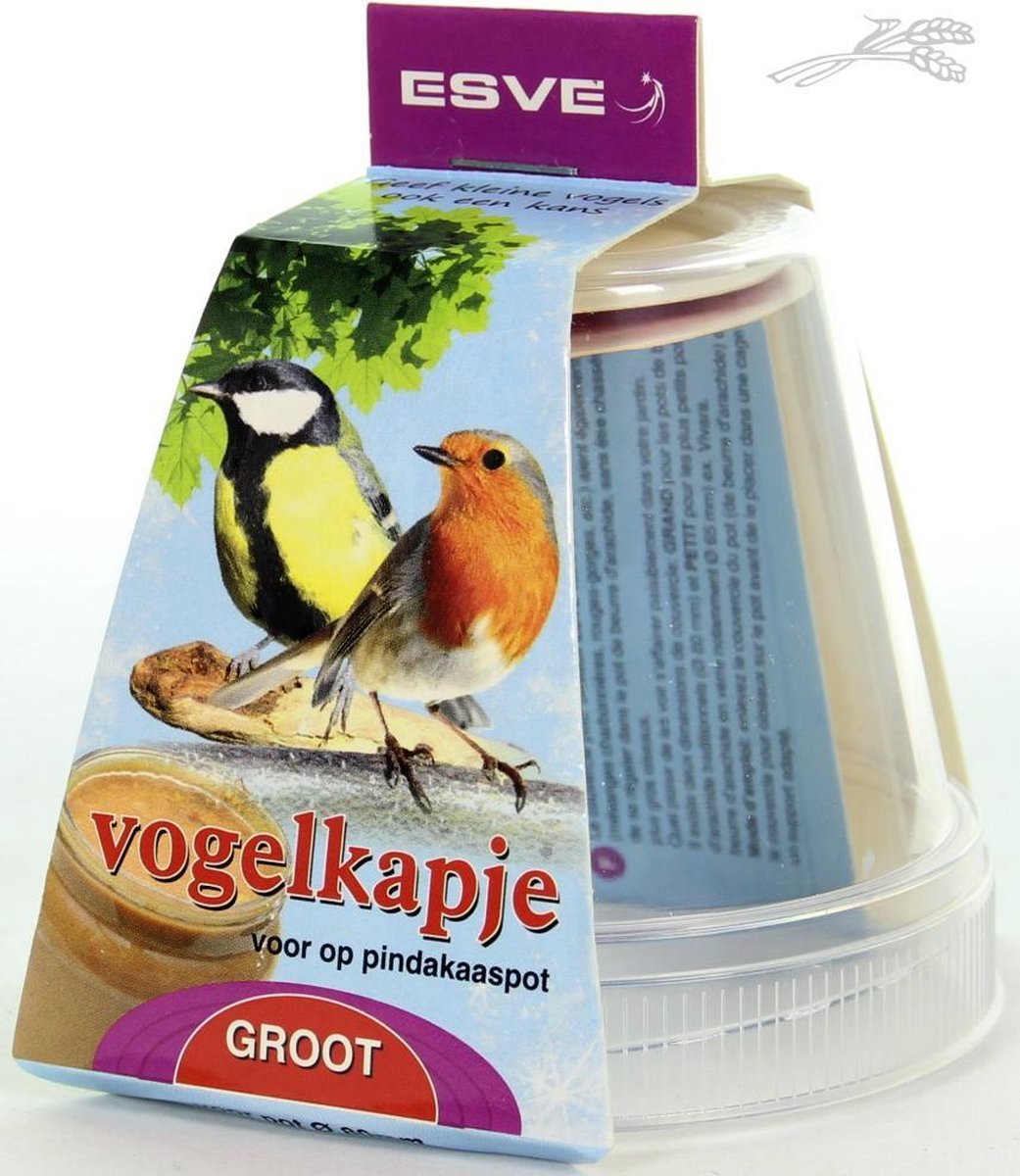 Vogelkapje voor pindakaaspot GROOT