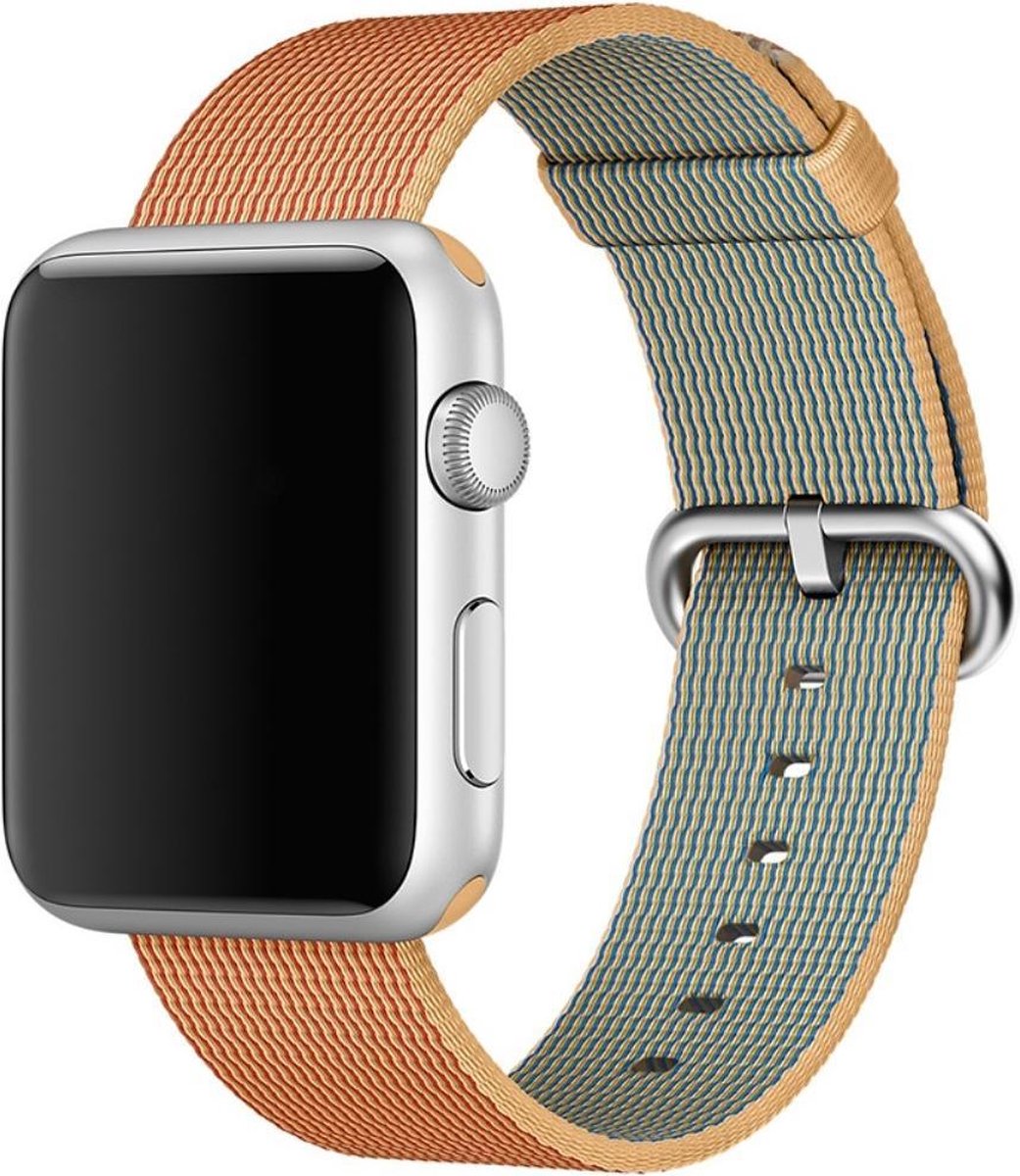 Nylon bandje voor Apple Watch 38/40mm Goud/rood