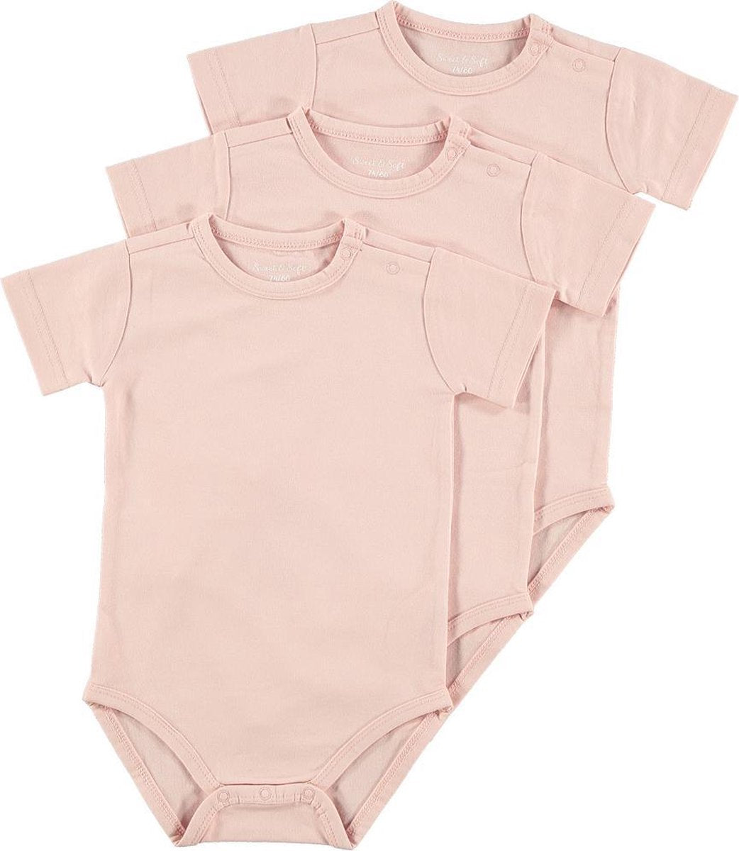 Zeeman romper biologisch katoen - maat 98/104 - roze - 3 stuks