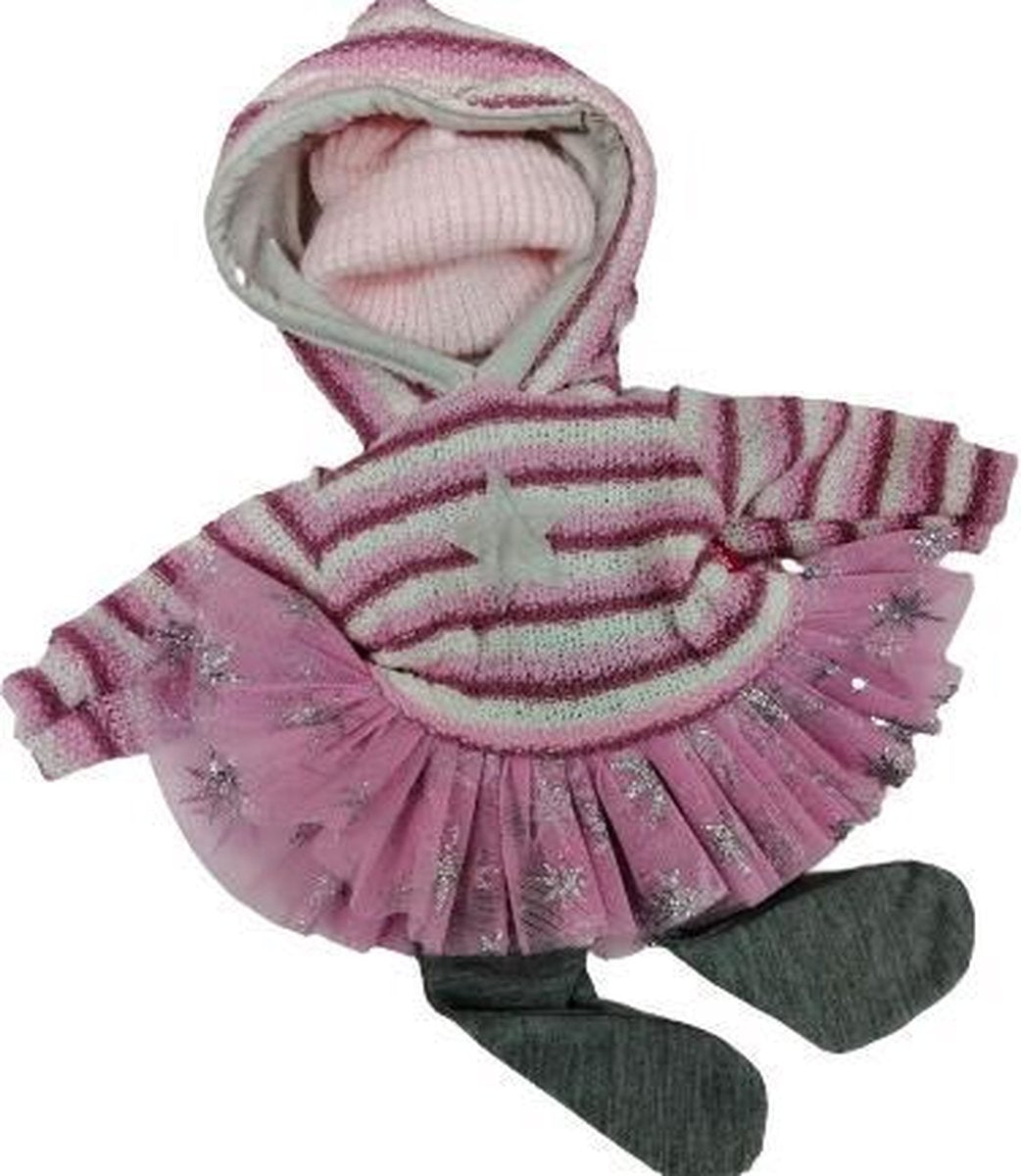 Berjuan Babypoppenkleding Meisjes 34 Cm Textiel Roze 5-delig