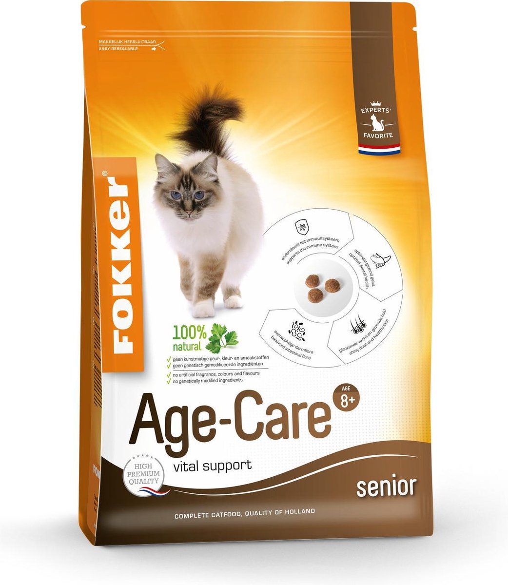 Fokker kat age-care kattenvoer 2