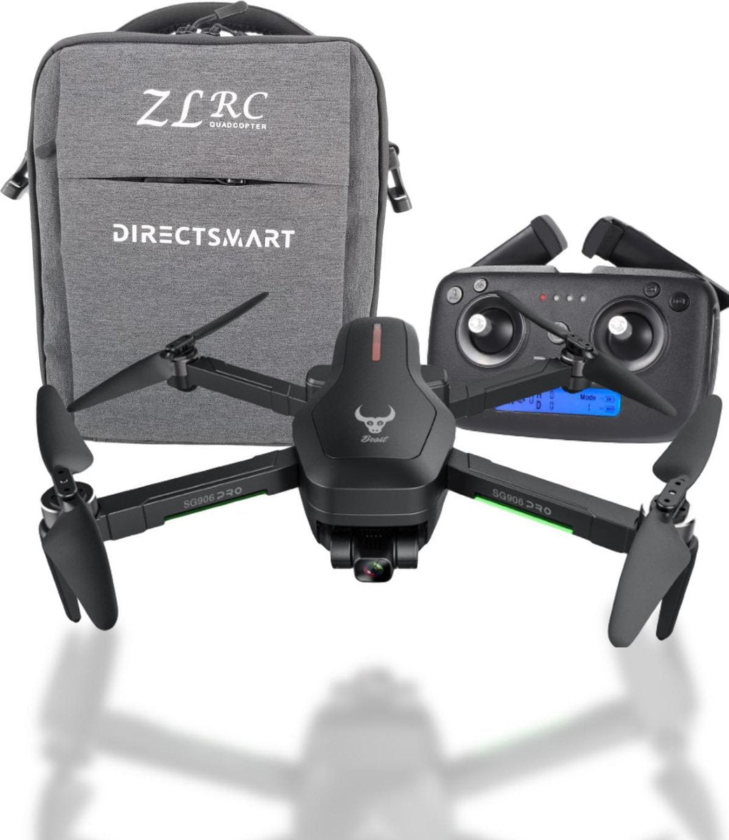 SG906 Pro Smart Drone – 4K Dual Camera Wide Angle – 50x Zoom - 5G Wifi FPV – 50 Minuten Vliegtijd - Opbergtas - 2 Assige Gimbal - 1200M bereik