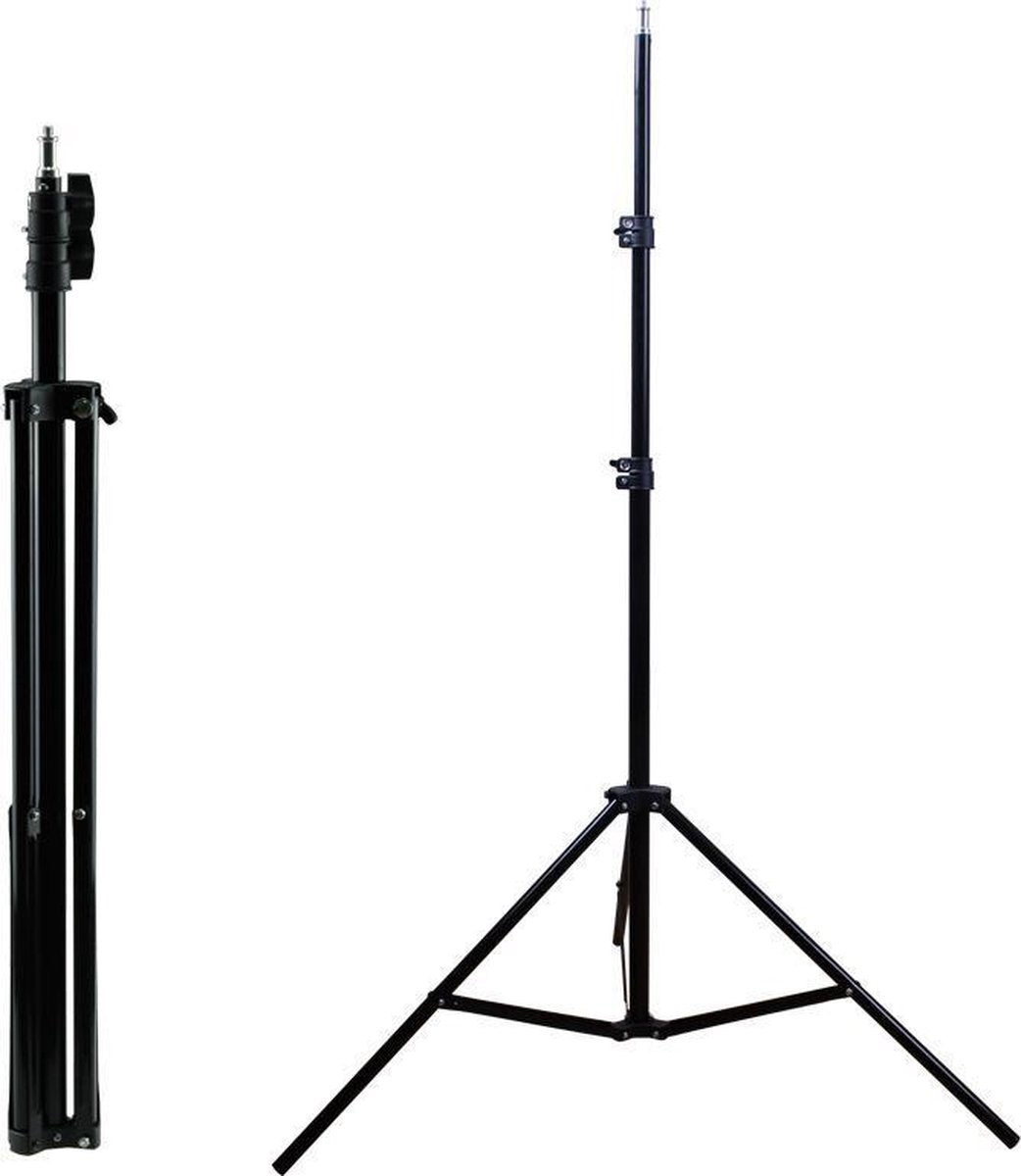 verstelbaar lampstatief 83-210 cm - zwart
