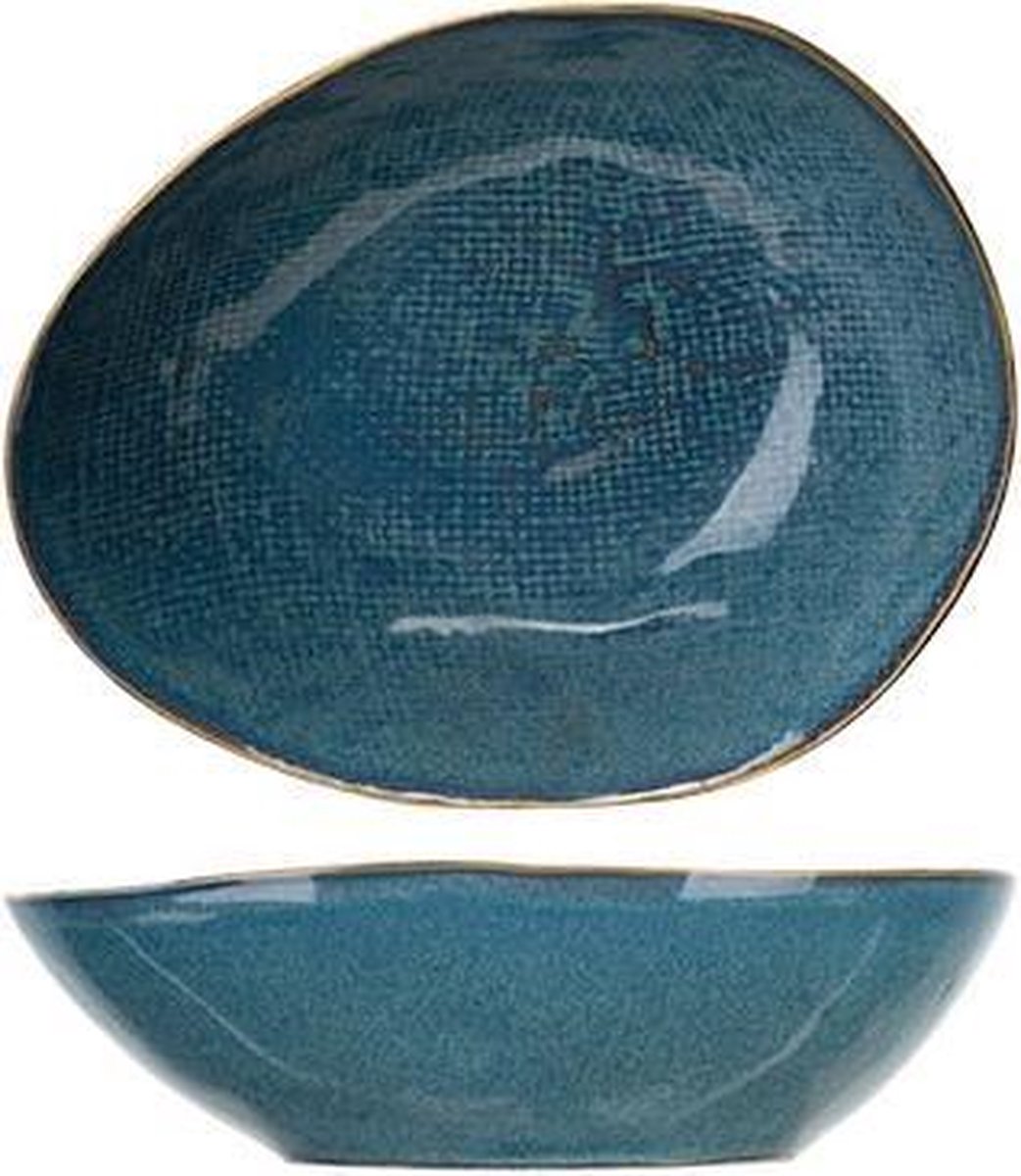 Aicha Blauw Diep Bord - 20x16