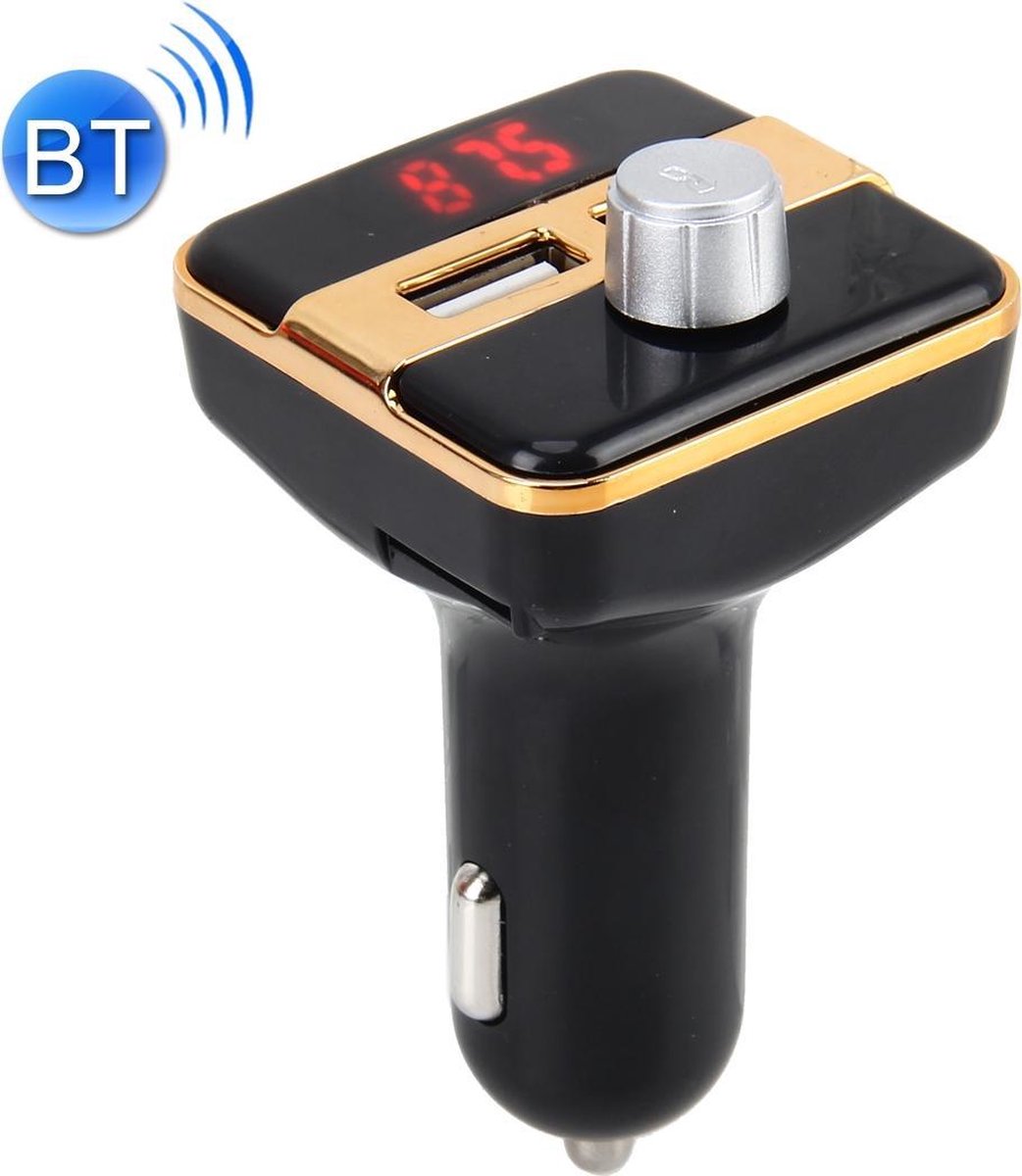 2.1A Auto MP3-speler Multifunctionele draadloze auto FM-speler Auto dubbele USB-oplader met LED-scherm Ondersteuning Hand-vrij en TF-kaart
