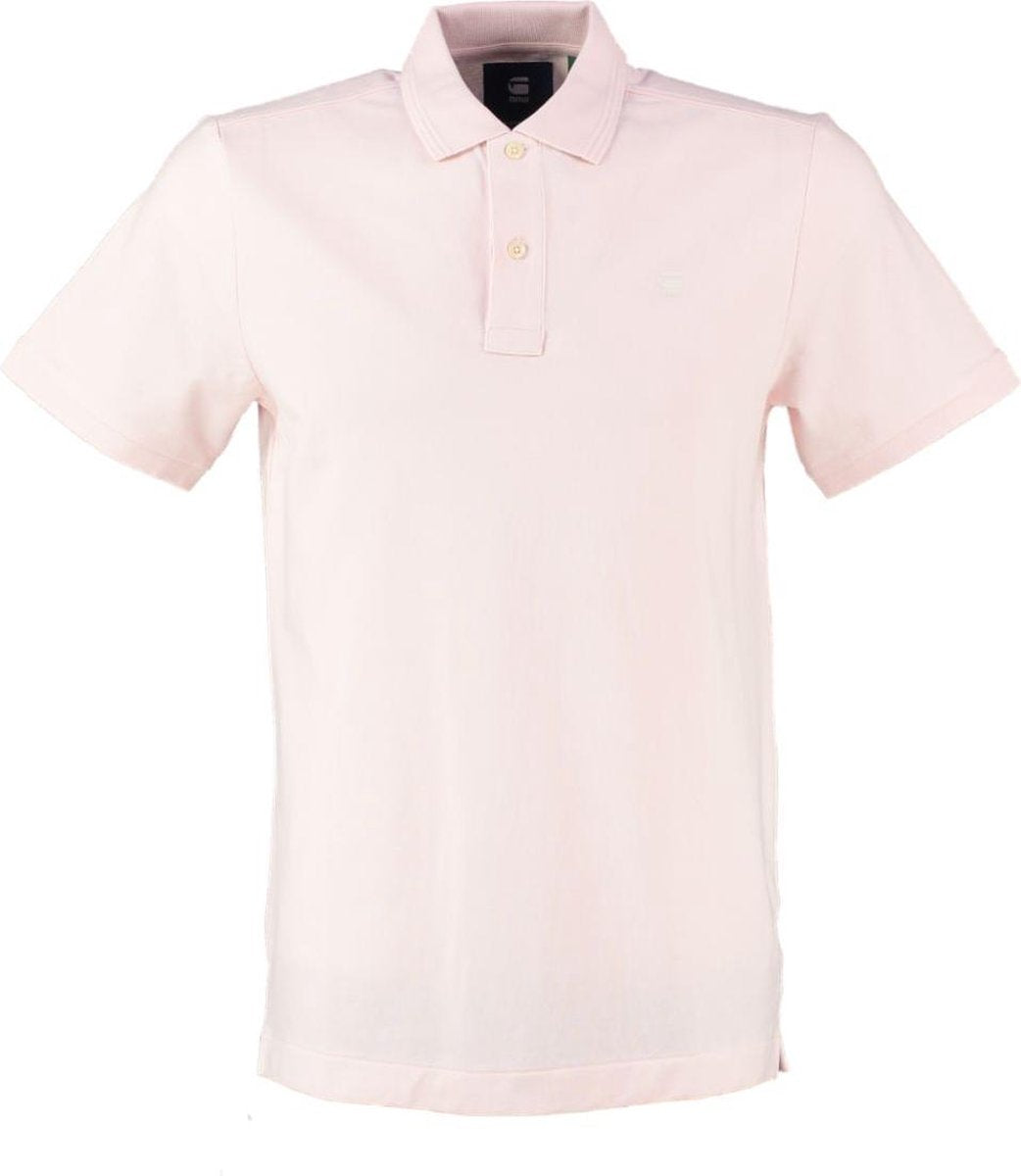 G-star lichtroze slim fit heren stretch polo - Maat XS