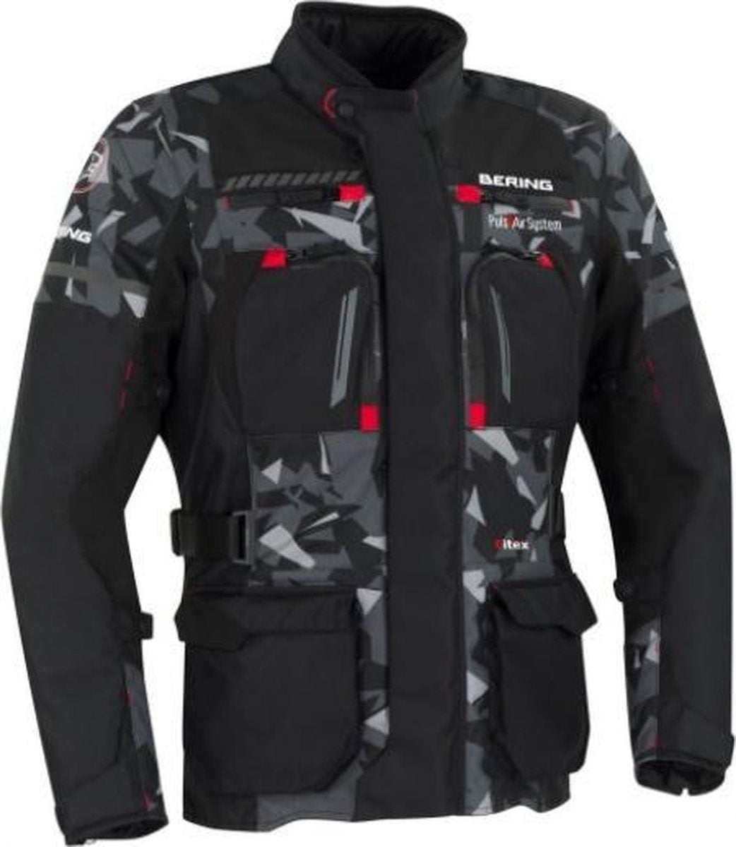 Bering Boston Black Camo Motorcycle Jacket L