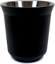 Krumble Espressokopje staal 80ml staal - Koffie langer warm houden in dit stalen kopje - Zwart - Luxe espressokopje