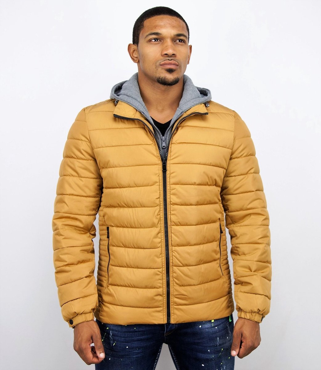 Enos Korte Heren Jas – Casual Jack – Geel - Maat: M
