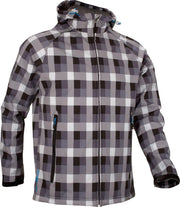 Starling Softshell Jack met Capuchon - Heren - Lichtgrijs/Donkergrijs/Zwart - S