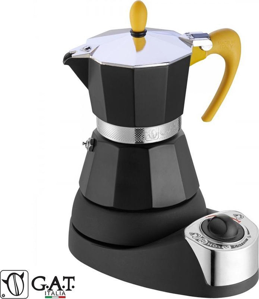 G.A.T. Italia Nerissima Geel 4 kops - Elektrische percolator