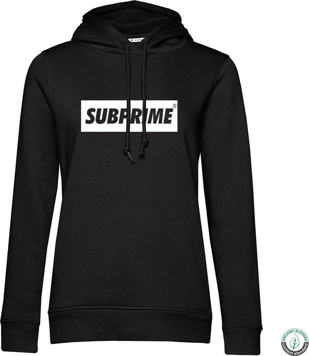 Subprime - Dames Hoodies Hoodie Block Black - Zwart - Maat XXL