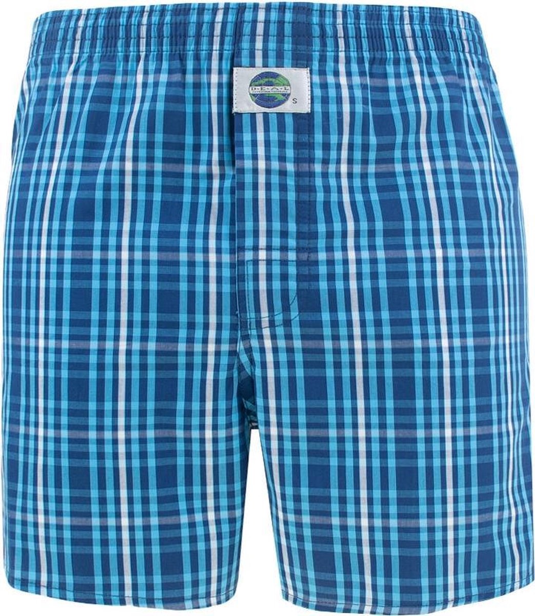 DEAL boxershort ckeck kleine ruit blauw 192178
