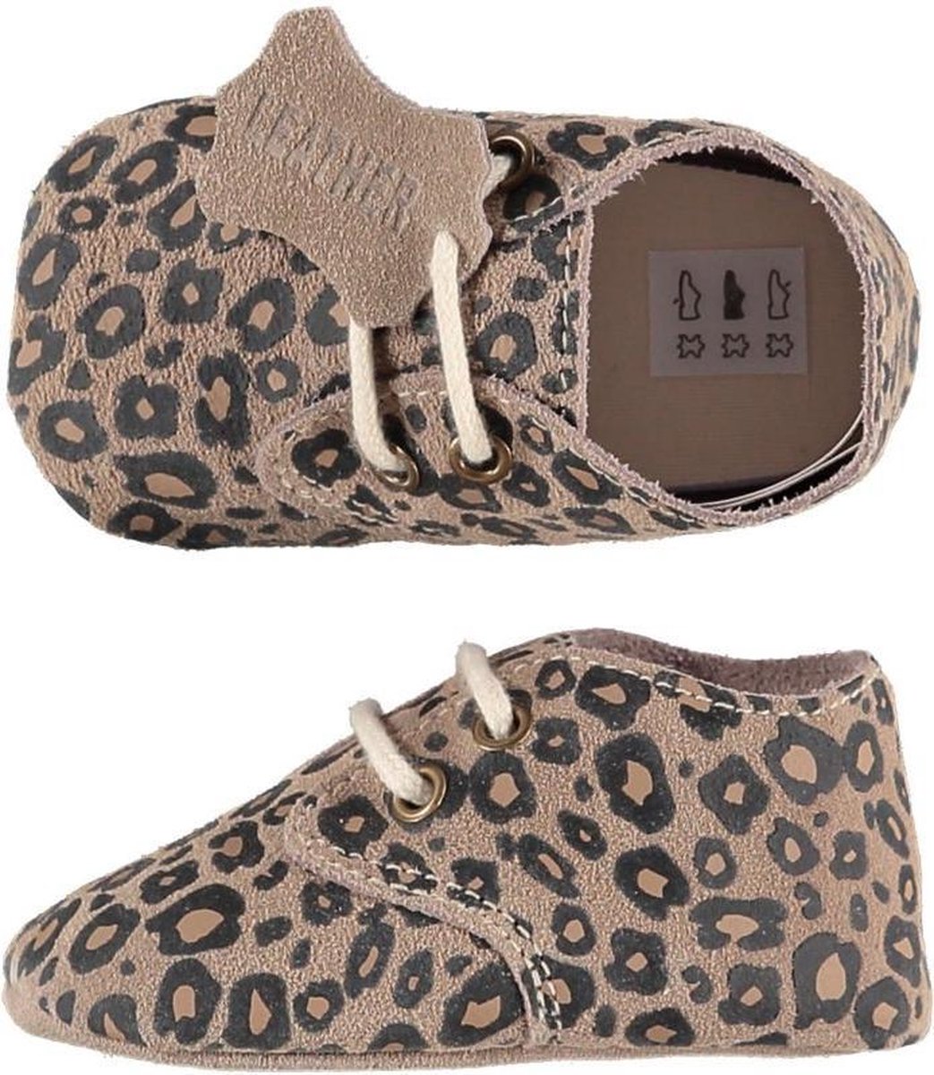 XQ Leren babyschoentjes Leopard