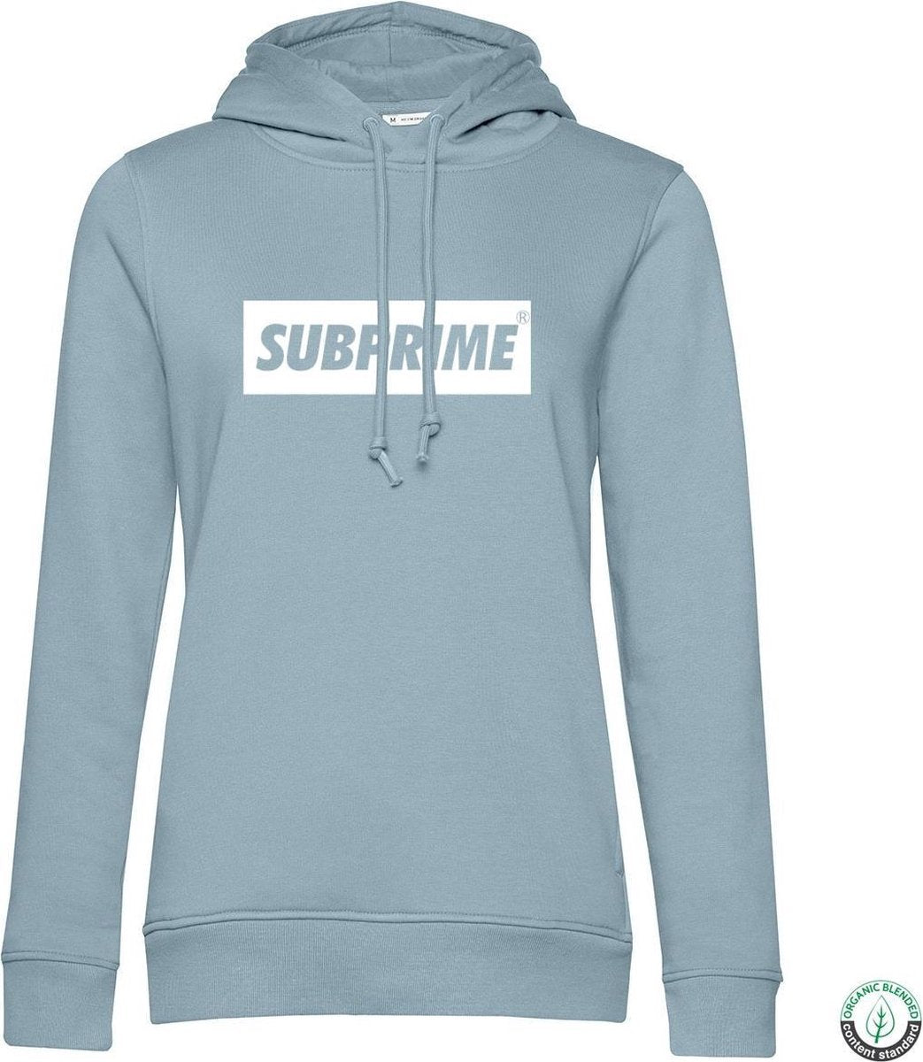 Subprime - Dames Hoodies Hoodie Block Sky Blue - Blauw - Maat XXL