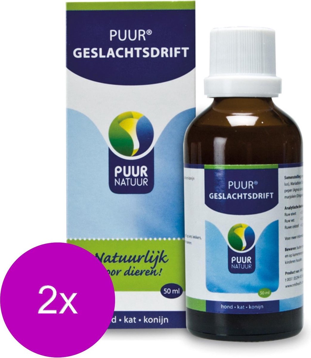 Puur Natuur Hypersex - Geslachtsdrift - Anti stressmiddel - 2 x 50 ml