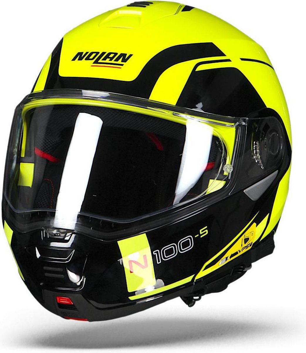 Nolan N100-5 Consistency Led Geel N-Com 026 Systeemhelm - Motorhelm - Maat M