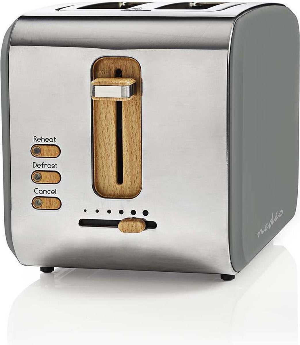 Toaster | 2 Wide Slots | Soft-Touch | Grey